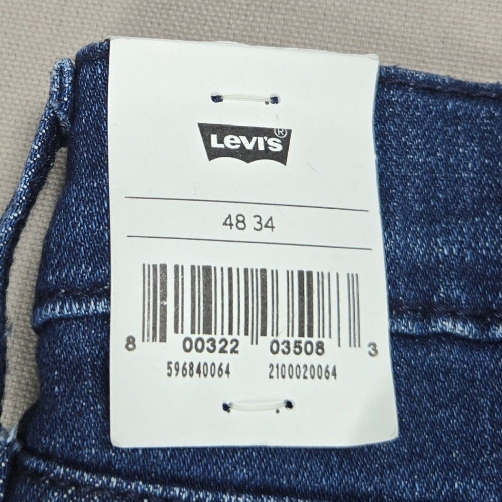 Levi's Jeans 502 Taper Flex Stretch Medium Wash Blue Mens 48x34 - Picture 15 of 16